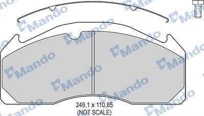 Mando MBF016070 - Тормозные колодки, дисковые, комплект avtokuzovplus.com.ua