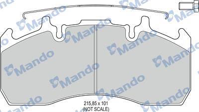 Mando MBF016075 - Гальмівні колодки, дискові гальма autocars.com.ua