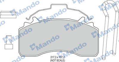 Mando MBF016081 - Гальмівні колодки, дискові гальма autocars.com.ua