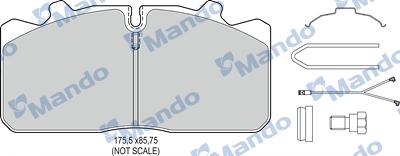 Mando MBF016089 - Гальмівні колодки, дискові гальма autocars.com.ua