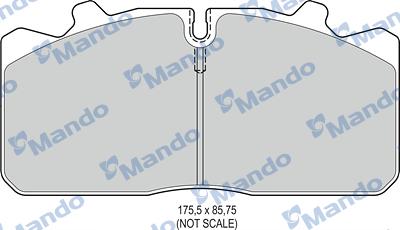 Mando MBF016093 - Гальмівні колодки, дискові гальма autocars.com.ua