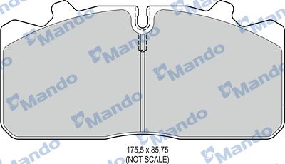 Mando MBF016093 - Тормозные колодки, дисковые, комплект avtokuzovplus.com.ua