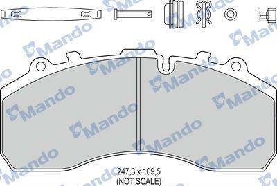 Mando MBF016094 - Тормозные колодки, дисковые, комплект avtokuzovplus.com.ua