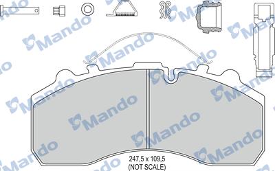 Mando MBF016096 - Гальмівні колодки, дискові гальма autocars.com.ua