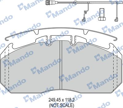 Mando MBF016101 - Гальмівні колодки, дискові гальма autocars.com.ua