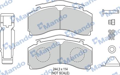 Mando MBF016112 - Гальмівні колодки, дискові гальма autocars.com.ua