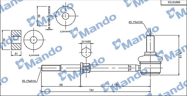 Mando MSC010100 - Тяга / стійка, стабілізатор autocars.com.ua
