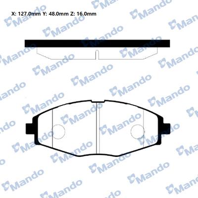 Mando RMPD06NS - Тормозные колодки, дисковые, комплект avtokuzovplus.com.ua