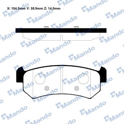 Mando RMPD22NS - Тормозные колодки, дисковые, комплект avtokuzovplus.com.ua