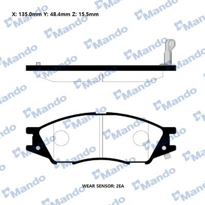 Mando RMPS04NS - Гальмівні колодки, дискові гальма autocars.com.ua