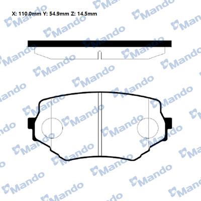 Mando RMPZ02NS - Гальмівні колодки, дискові гальма autocars.com.ua