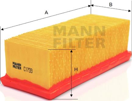 Mann-Filter C 1733 - Воздушный фильтр autodnr.net