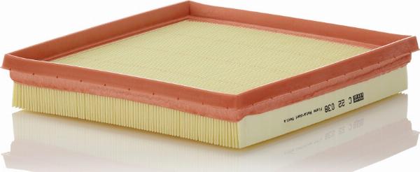 Mann-Filter C 22 038 - Повітряний фільтр autocars.com.ua