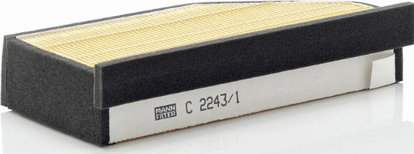 Mann-Filter C 2243/1 - Повітряний фільтр autocars.com.ua