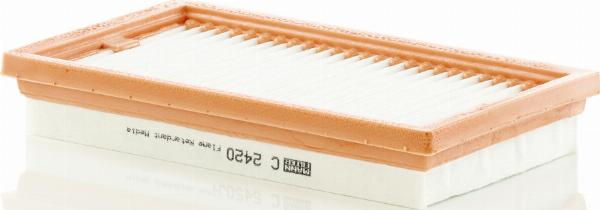 Mann-Filter C 2420 - Повітряний фільтр autocars.com.ua