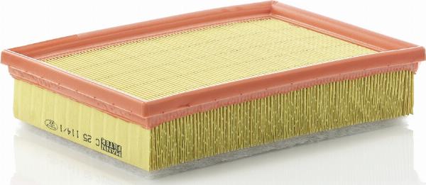 Mann-Filter C 25 114/1 - Повітряний фільтр autocars.com.ua