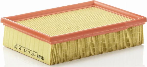 Mann-Filter C 25 114 - Повітряний фільтр autocars.com.ua