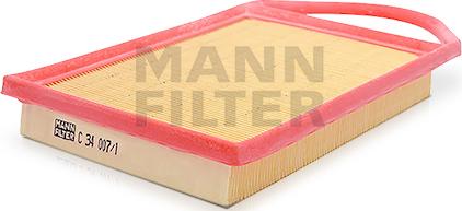 Mann-Filter C 34 007/1 - Повітряний фільтр autocars.com.ua