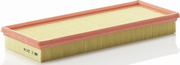 Mann-Filter C 3474 - Повітряний фільтр autocars.com.ua