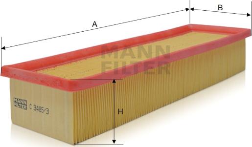 Mann-Filter C 3485/3 - Повітряний фільтр autocars.com.ua