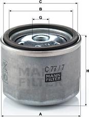 Mann-Filter C 77/7 - Воздушный фильтр avtokuzovplus.com.ua