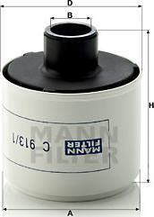 Mann-Filter C9131 - Воздушный фильтр, компрессор - подсос воздуха avtokuzovplus.com.ua