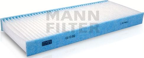 Mann-Filter CU 13 002 - Фільтр, повітря у внутрішній простір autocars.com.ua