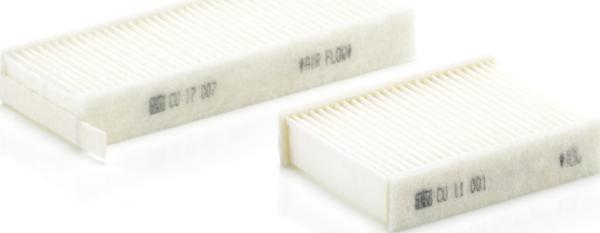 Mann-Filter CU 17 009-2 - Фільтр, повітря у внутрішній простір autocars.com.ua
