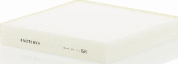 Mann-Filter CU 18 009 - Фільтр, повітря у внутрішній простір autocars.com.ua