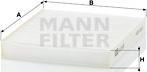 Mann-Filter CU 19 001 - Фільтр, повітря у внутрішній простір autocars.com.ua