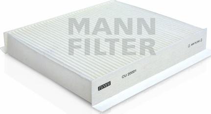 Mann-Filter CU 20 001 - Фильтр воздуха в салоне avtokuzovplus.com.ua