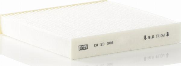 Mann-Filter CU 20 006 - Фільтр, повітря у внутрішній простір autocars.com.ua