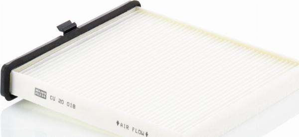Mann-Filter CU 20 018 - Фільтр, повітря у внутрішній простір autocars.com.ua