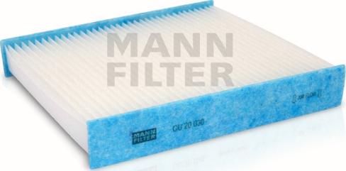 Mann-Filter CU 20 030 - Фільтр, повітря у внутрішній простір autocars.com.ua