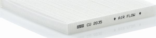 Mann-Filter CU 2035 - Фільтр, повітря у внутрішній простір autocars.com.ua