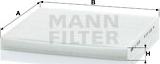 Mann-Filter CU 2035 - Фильтр воздуха в салоне avtokuzovplus.com.ua