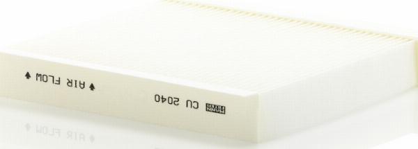 Mann-Filter CU 2040 - Фільтр, повітря у внутрішній простір autocars.com.ua