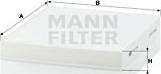Mann-Filter CU 2141 - Фильтр воздуха в салоне avtokuzovplus.com.ua