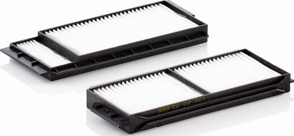Mann-Filter CU 22 001-2 - Фільтр, повітря у внутрішній простір autocars.com.ua