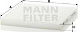 Mann-Filter CU 22 010 - Фільтр, повітря у внутрішній простір autocars.com.ua