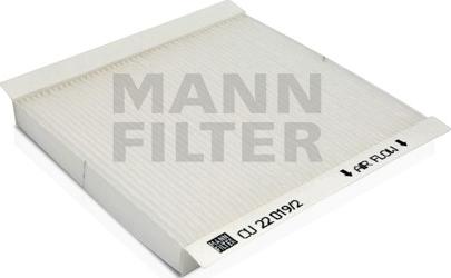 Mann-Filter CU 22 019/2 - Фільтр, повітря у внутрішній простір autocars.com.ua