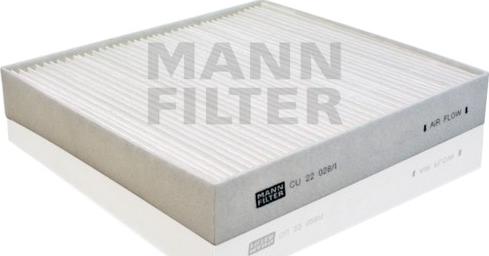 Mann-Filter CU 22 028/1 - Фільтр, повітря у внутрішній простір autocars.com.ua