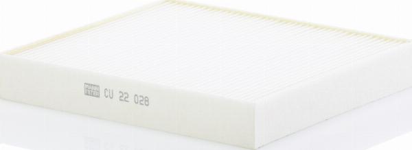 Mann-Filter CU 22 028 - Фільтр, повітря у внутрішній простір autocars.com.ua