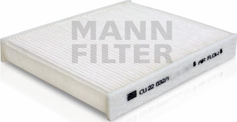 Mann-Filter CU 22 032/1 - Фільтр, повітря у внутрішній простір autocars.com.ua