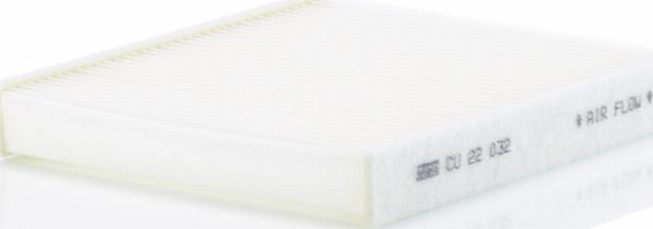 Mann-Filter CU 22 032 - Фільтр, повітря у внутрішній простір autocars.com.ua