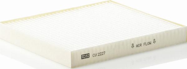 Mann-Filter CU 2227 - Фільтр, повітря у внутрішній простір autocars.com.ua