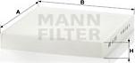 Mann-Filter CU 2253 - Фільтр, повітря у внутрішній простір autocars.com.ua