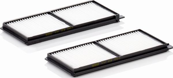 Mann-Filter CU 23 001-2 - Фільтр, повітря у внутрішній простір autocars.com.ua