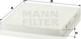 Mann-Filter CU 23 009 - Фильтр воздуха в салоне avtokuzovplus.com.ua