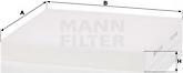 Mann-Filter CU 23 024 - Фильтр воздуха в салоне avtokuzovplus.com.ua